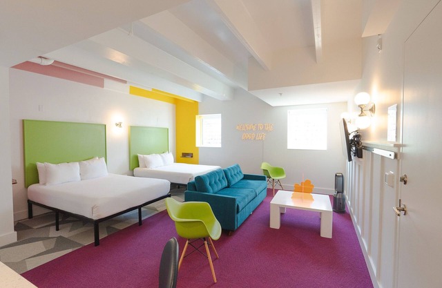 The Gallatin Double Queen Suite has 2 Queen Beds