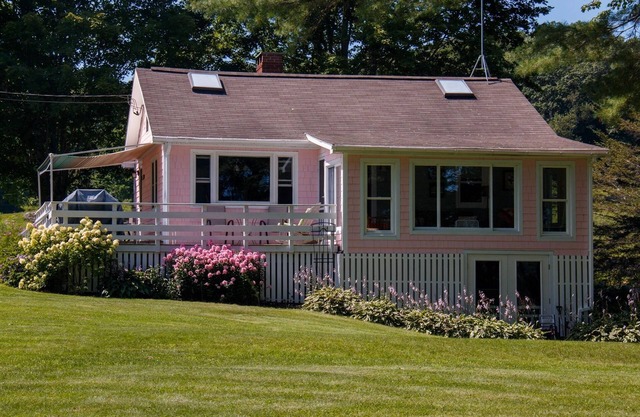The Pink Cottage on beautiful Damariscotta Lake.