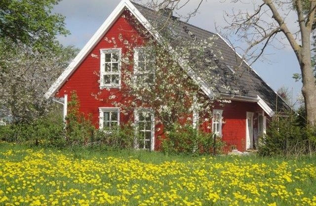 The whole large Swedish house on the Bodden