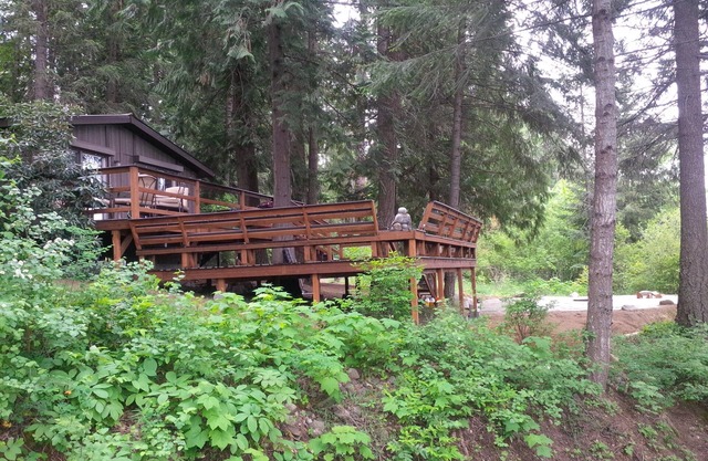 This Pet-Friendly, Cedar Forest Retreat with lake view of Murphy Bay 1000MB WIFI
