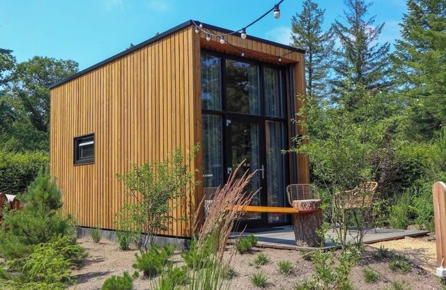 Tiny house with sleeping loft and terrace