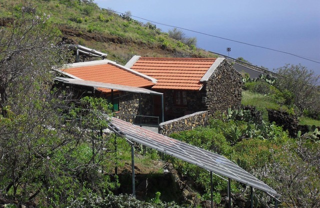 Traditional rural house, tranquility, landscape, renewable energy and WIFI