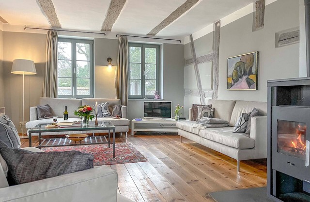 traumHaff Historic fairytale-like yard of the bargemen on the lagoon, fireplace & garden