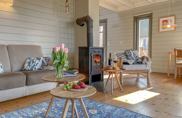 traumHaff® Dreamy pilots romantic Baltic Sea, private NORDICSPA, fireplace, boat