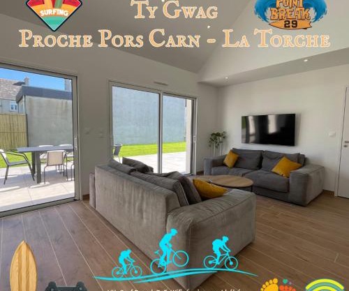 Ty Gwag Plain-Pied proche plage de Pors Carn