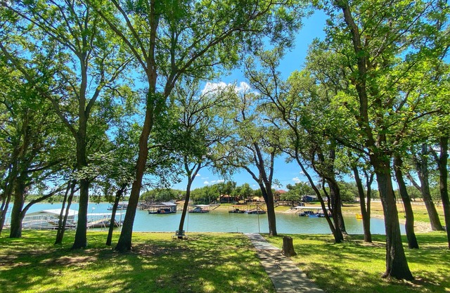 Updated Shady Lakeside Retreat on Lake Brownwood with Large Boat Dock