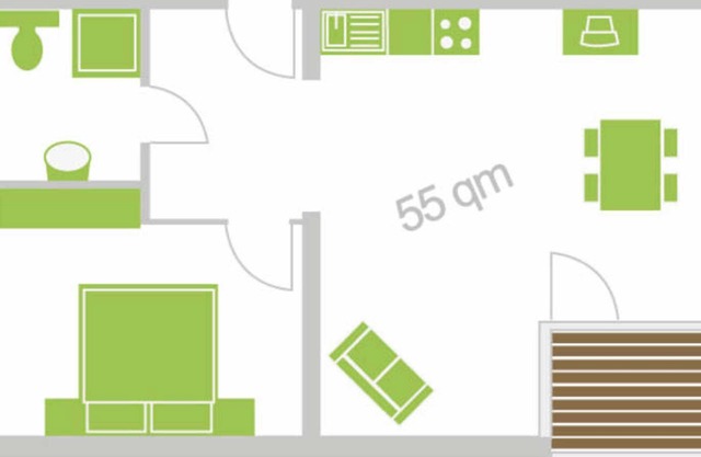 Vacation apartment 1 - 55 sqm (2-4 persons), balcony - Weichaer Hof FBS Sonja Fritsch