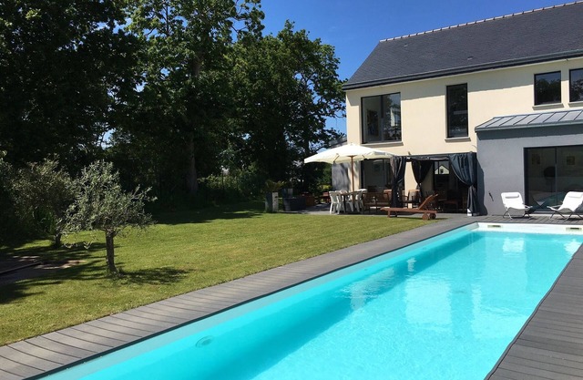 Villa Ensoleillée au Calme Saint-lunaire/Dinard Avec Piscine à 5mn des Plages