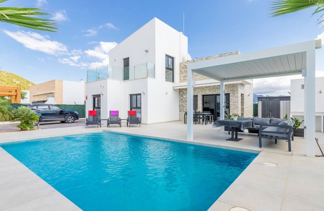 Villa "Jade Polop" with Mountain View, WiFi, Pool, Garden & Terrace