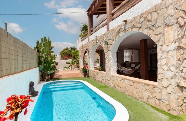 Villa 'Jardines De Cope' with Sea View, Private Pool and Air Conditioning