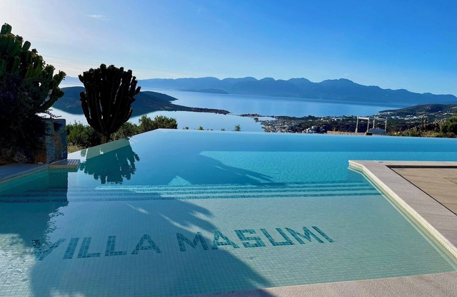 Villa Masumi Luxury contemporary villa with spectacular views over Elounda