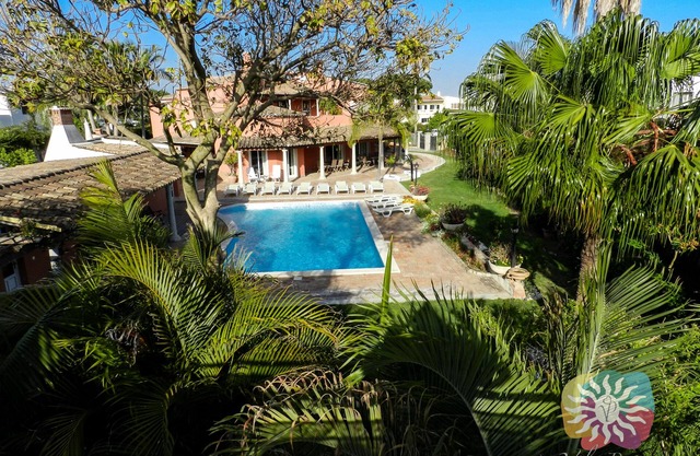 VILLA ON THE NATURAL PARK AND CLOSE TO BEACH, BEAUTIFUL GARDEN AND HEATED POOL
