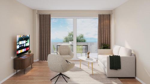 Visionary Hospitality Embrach, Zürich - Premium Apartments with Free Parking, Washer, Kitchen, Rooftop Terrace, Lounge, Bus Stop, Train Station, 15'Airport