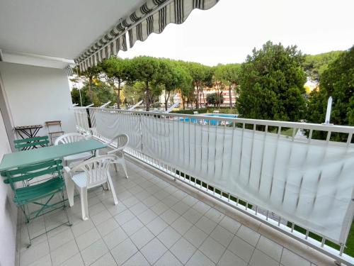 Welcoming flat with charming pool view terrace