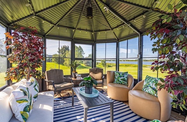 Water front property,stunning sunset views, with your own indoor swimming pool.