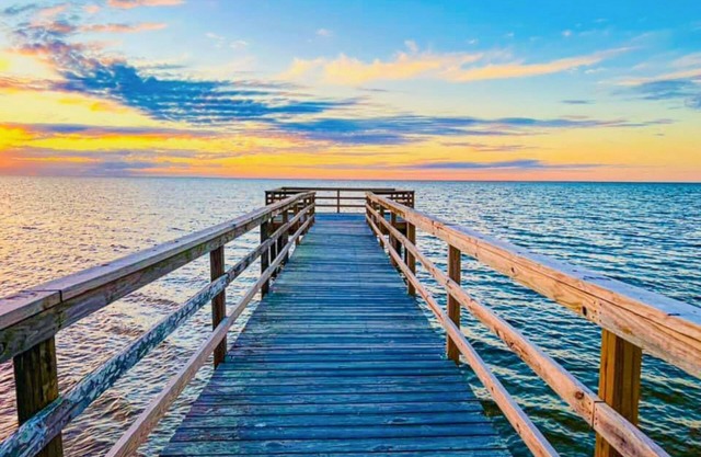 Waterfront, dog-friendly home with private pool, hot tub, pier & beach