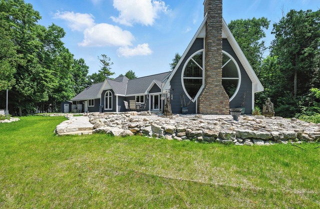 Waterfront home in Sturgeon Bay- unique architecture and new huge patio showcasi