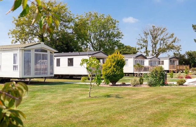 Well equipped modern caravan.