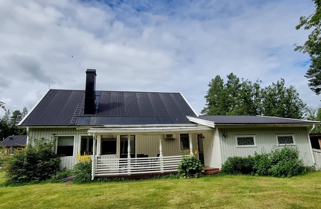 with sauna relaxation and fireplace