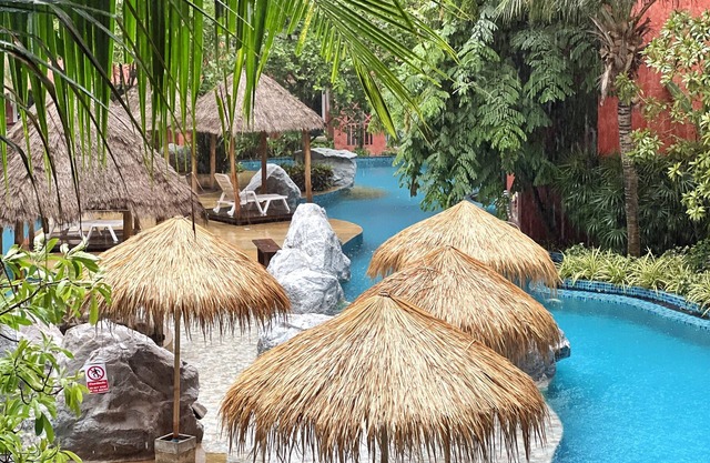 Wow! Pool View Condo, 500 meters from Beach, Big Swimming Pool, FREE-SAUNA, GYM